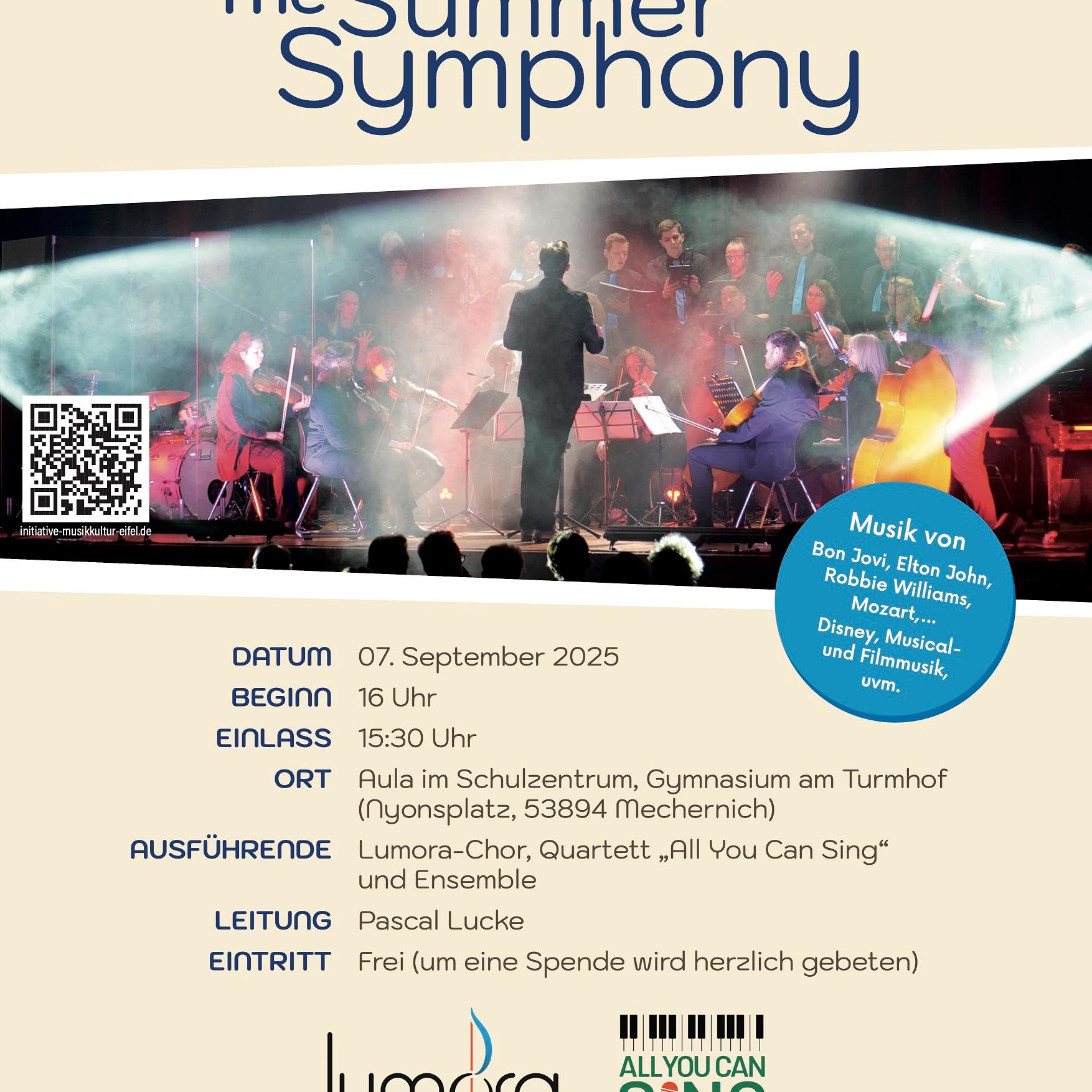 „Ein außergewöhnliches Konzert, das Grenzen zwischen Genres und Epochen überschreitet“ soll es werden: „The Summer Symphony“ am 7. September in der Aula des Mechernicher Schulzentrums.