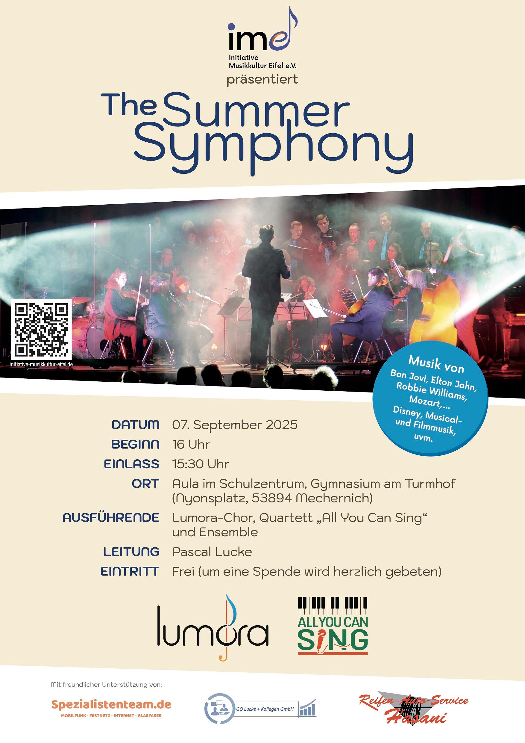 „Ein außergewöhnliches Konzert, das Grenzen zwischen Genres und Epochen überschreitet“ soll es werden: „The Summer Symphony“ am 7. September in der Aula des Mechernicher Schulzentrums.