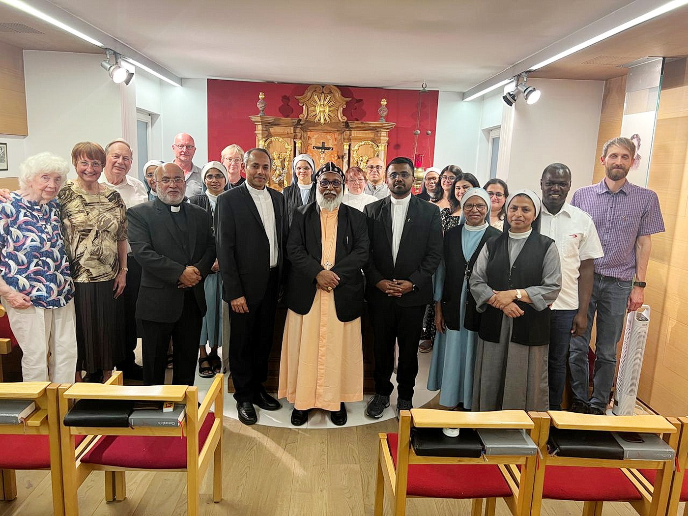 Seine Eminenz Moran Mor Baselios Kardinal Cleemis, Großerzbischof-Katholikos und Oberhaupt der syro-malankarischen katholischen Kirche mit Sitz im indischen Trivandrum (m.), stattete dem Ordo Communionis in Christo und seinem Sozialwerk in Mechernich einen denkwürdigen Besuch ab. (c) Foto: Privat/pp/Agentur ProfiPress