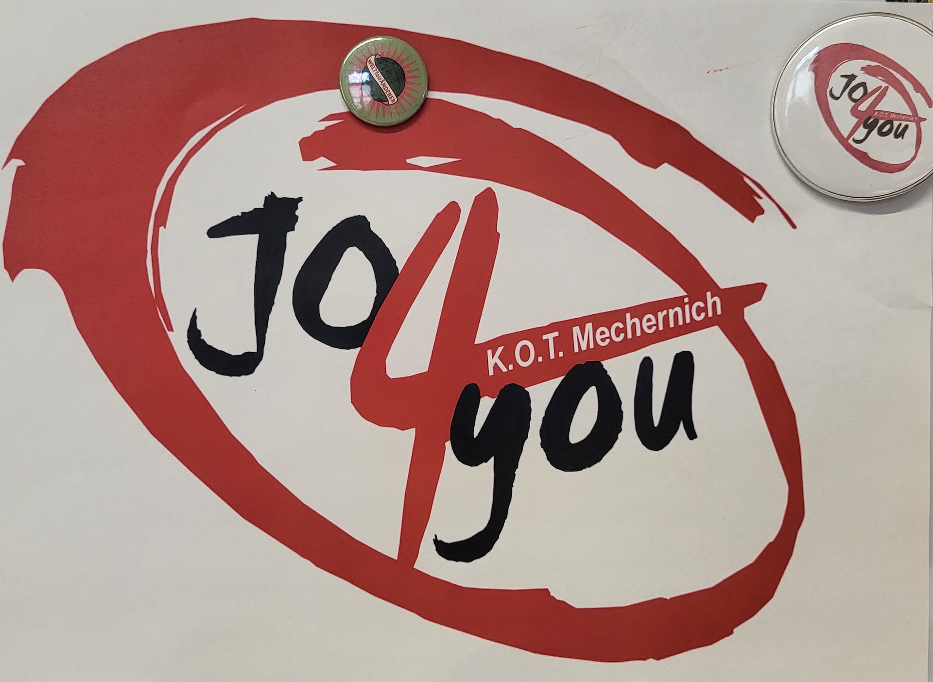 Das alte Logo des kombinierten Mechernicher Jugendtreffs trug den Titel „Jo4you“, also „Jo for you“, mit „Jo“ gemeint war der Mechernicher Pfarrpatron Johannes der Täufer. (c) Repro: Manfred Lang/pp/Agentur ProfiPress
