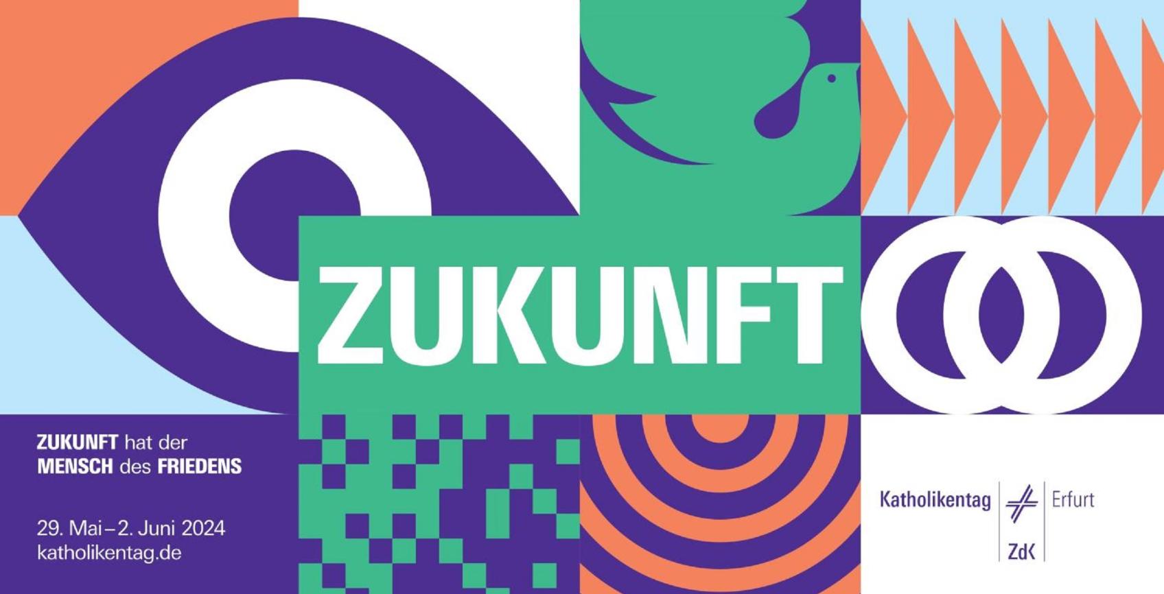 Katholikentag2024Erfurt_Banner_Zukunft_by_katholikentag_pfarrbriefservice (c) Bild: Katholikentag In: Pfarrbriefservice.de