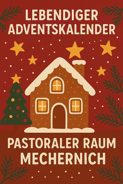 Dieses Plakat wirbt für den Weihnachtsmarkt Floisdorf. Re