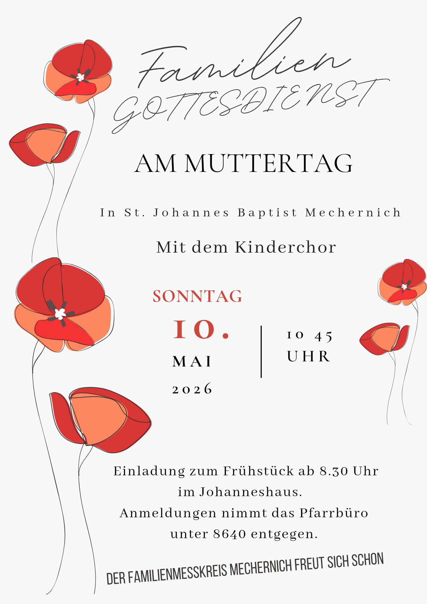 Plakat Muttertag 2026 (c) Familienmesskreis Mechernich