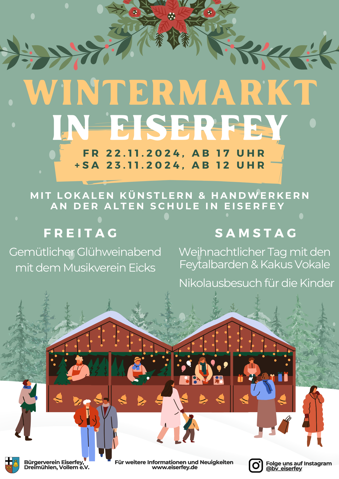 Plakat Wintermarkt Fey