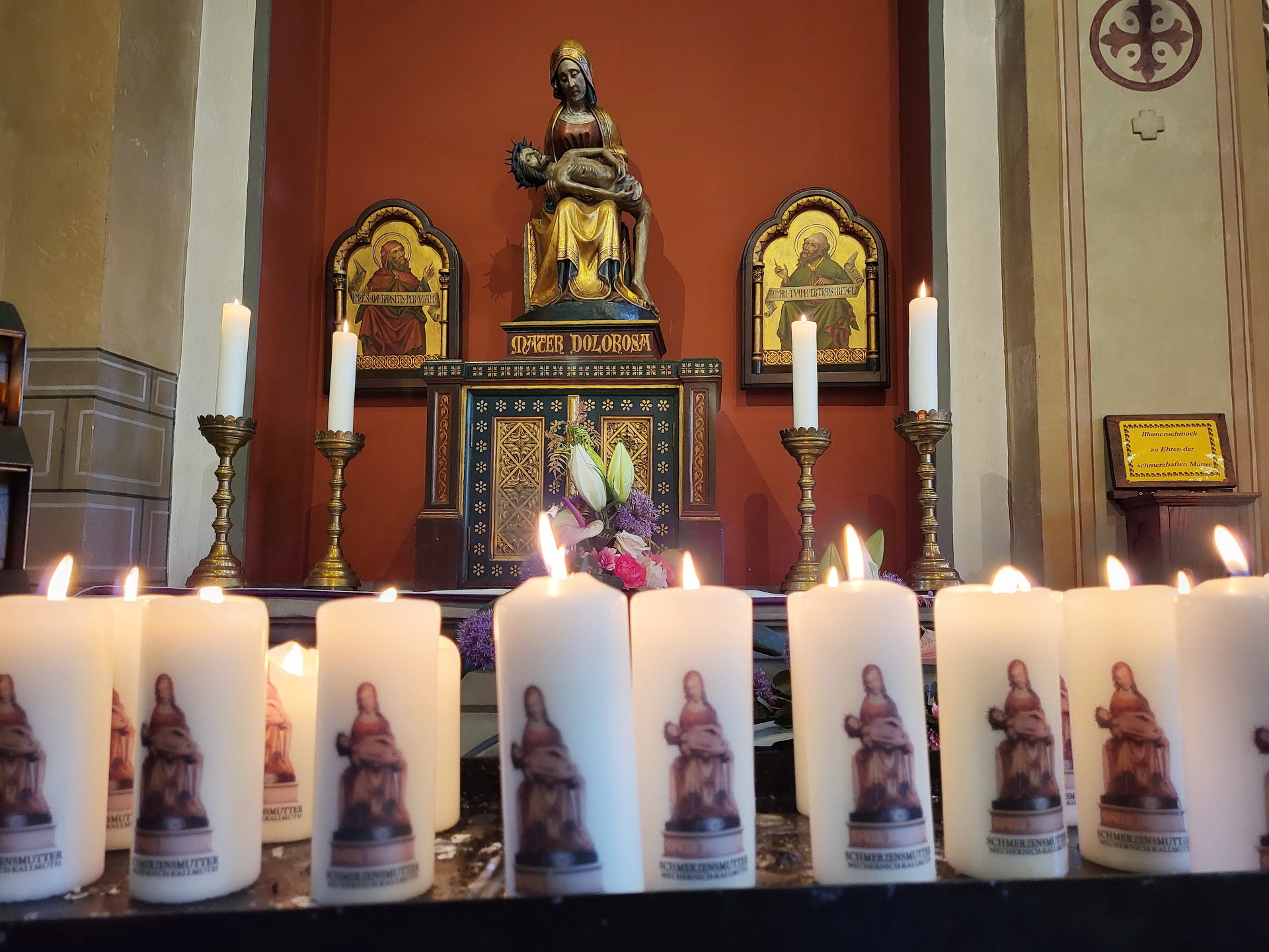 Das Kallmuther Gnadenbild der Schmerzhaften Mutter Gottes ist am Freitag, 13. März, wieder das Ziel Hunderteter Pilger, die sich zu Fuß, auf dem Fahrrad oder mit dem Auto auf die Wallfahrt begeben. (c) Foto: Manfred Lang/pp/Agentur ProfiPress