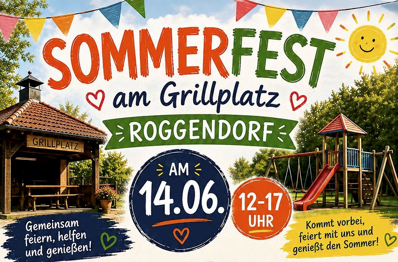 Mit dem Sommerfest möchte man in Roggendorf das Dorfleben wieder aufleben lassen. (c) Grafik: Veranstalter/pp/Agentur ProfiPress